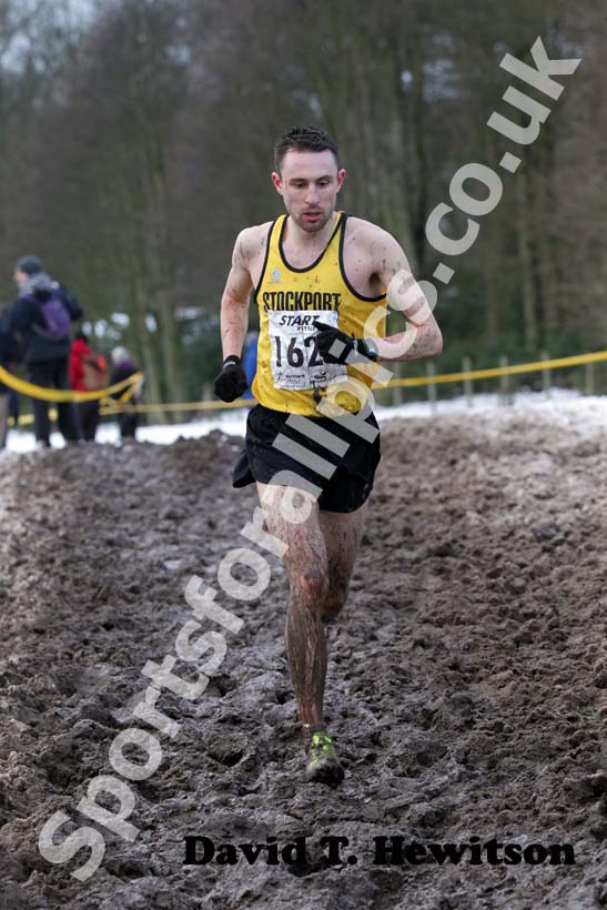 Pat Martin (Stockport Harriers) on his way to finishing 2nd in the Northern Cross Country Championships.